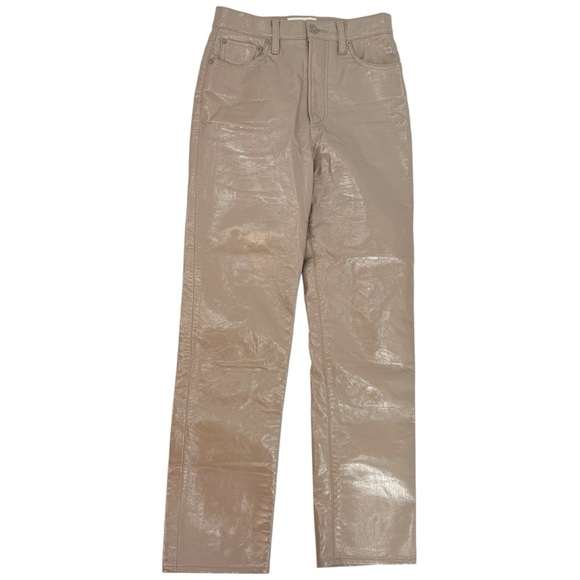 Agolde Recycled Leather 90's Pinch Waist in Quail Patent Size 25 - Picture 2 of 10